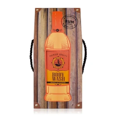 Immagine di Accentra Gel doccia rum FLAVOR in bottiglia con confezione regalo effetto rum, 400 ml, profumo: ricaricabile, arancione