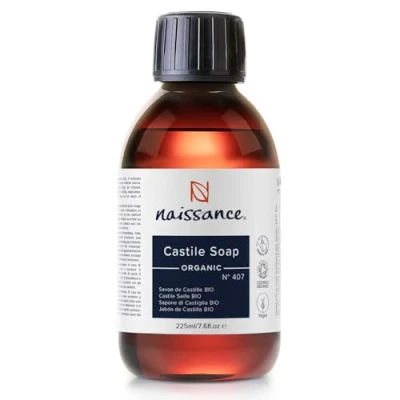 Immagine di Naissance Sapone di Castiglia liquido BIO (No. 407) 225ml Certificato Biologico, senza profumo, Privo SLS e SLES per Mani, Pelle, Corpo