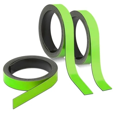 Immagine di 3 strisce magnetiche verdi I circa 1 cm x m nastro magnetico per contrassegnare le lavagne bianche, mensole, calendario, etichette magnetiche, mag_236