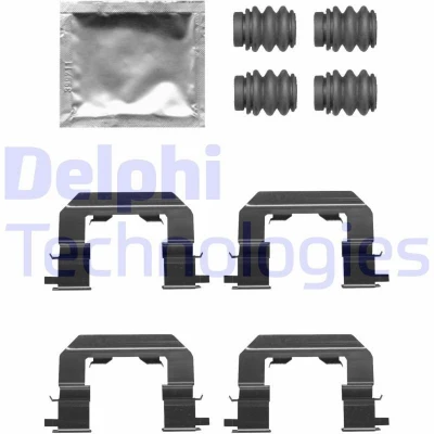 Immagine di DELPHI LX0671 Kit accessori, Pastiglia freno FIAT: 500L, KIA: CARENS 4