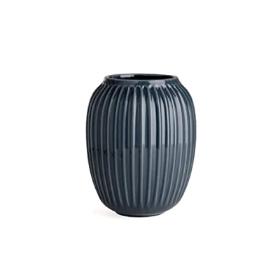 Immagine di Vaso Kähler H21 cm Hammershøi design danese per fiori Fatto a mano, grigio
