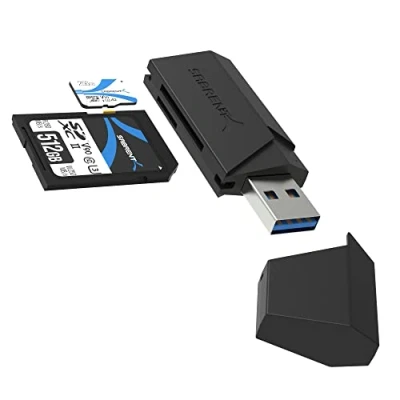 Immagine di SABRENT Chiavetta USB Lettore micro SD, schede SD 3.2 Gen 1, Adattatore di memoria SD/flash cards per PC, Macbook PRO ecc, supporta MMC/TF/SDXC/SDHC/Micro SDHC/Micro SDXC (CR UMSS)