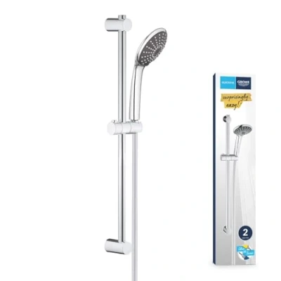 Immagine di GROHE GRO 27326000 Set Asta Doccia a 2 Getti, Grigio (Cromo)