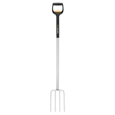 Immagine di Fiskars Forcone Telescopico per Terreni Duri e Sassosi, con 4 Rebbi, Lunghezza da 1,10 m a 1,30 m, Acciaio al Boro di Alta Qualità, Nero/Argento, SmartFit, 1070717