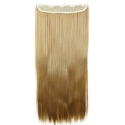 Immagine di CAISHA 70cm Clip In Un Unico Pezzo Nell&#039;estensione Dei Capelli Di Sintetici Mezza Parrucca Liscio Biondo Dorato C64