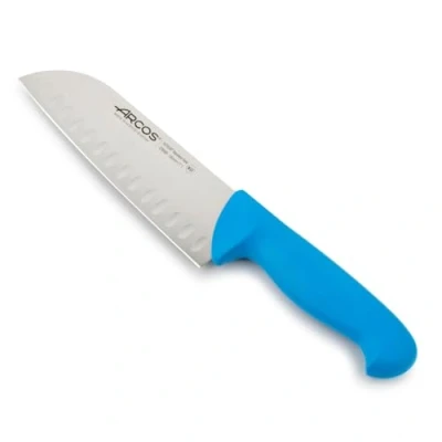 Immagine di Arcos Serie 2900 Coltello Santoku Giapponese Coltelli asiatici Lama Acciaio Inossidabile Nitrum 180 mm Manico Polipropilene Colore Blu