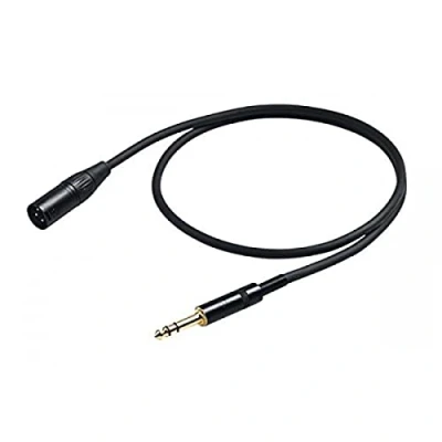 Immagine di Proel CHL230LU3 Cavo professionale bilanciato con connessioni spina jack Stereo Ø 6.3 mm a Cannon XLR 3P Maschio 3 mt.