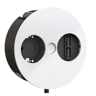 Immagine di Bachmann 931.231 Caricatore Twist 1xCEE7/3, 1 USB, 2 m, AEH, RAL9010 30GE