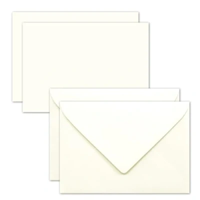 Immagine di FarbenFroh by GUSTAV NEUSER 25x biglietti con busta set di singoli DIN A7 10,5x7,3 cm bianco naturale buste da lettera C7