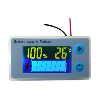 Immagine di Voltmetro LCD multifunzione per misuratore di capacità della batteria al piombo con display temperatura