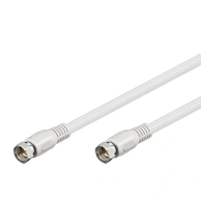 Immagine di Goobay 50754 Cavetto F per Antenna Satellitare SAT (80 dB), Schermatura Doppia, Bianco, 3.5 m Lunghezza del Cavo