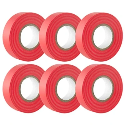 Immagine di GTSE Nastro isolante rosso 19 mm x 20 m Robusto ed autoadesivo Per proteggere, unire e riparare cavi 6 rotoli