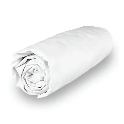 Immagine di Soleil d&#039;ocre Percale Uccisione Coperchio, Cotone, Bianco, 140 x 190 cm