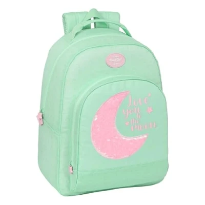 Immagine di Safta BLACKFIT8 MOON Zaino adattabile a passeggino, ideale per bambini di diverse età, tessuto riciclabile, comodo e versatile, qualità resistenza, 32 x 15 42 cm, colore Verde, Estándar,
