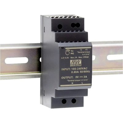 Immagine di Mean Well HDR 30 5 Alimentatore per guida DIN V/DC 3 A 15 W Num. uscite:1 x Contenuto 1 pz.