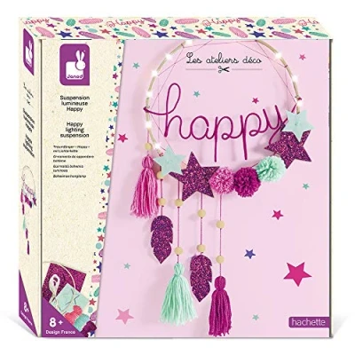 Immagine di Janod Sospensione Luminosa Happy Light Da Realizzare Les Ateliers Déco Attività Creative Per Bambini Motricità Fine e Creatività 8 Anni in Su, J07927