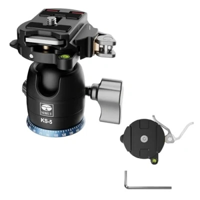 Immagine di SIRUI KS 5 testa a sfera per treppiede, 29 mm panoramica 360 in alluminio fotocamera, videocamera, monopiede, max. Capacità di carico 10 kg