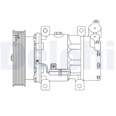 Immagine di DELPHI CS20523 compressore Aria Condizionata 6V12 PAG 46 con olio NISSAN: Qashqai / Qashqai+2 I, Juke, MICRA 3