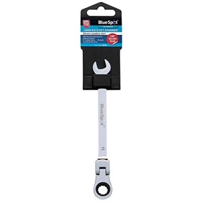 Immagine di Blue Spot Tools 05102 Chiave a cricchetto in cromo vanadio, 10 mm, testa flessibile (180)