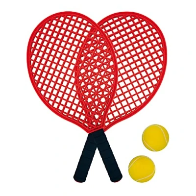 Immagine di Schildkröt Beach Tennis Set, 2 Racchette, Softball, in Una Borsa a Rete Richiudibile, 970130, Multicolore, 40 Centimetri