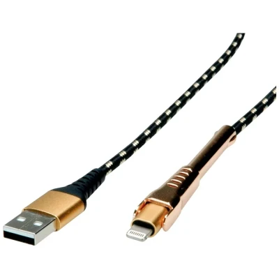 Immagine di Roline Cavo USB 2.0 Spina A, Connettore Apple Lightning 1.00 m Multicolore Schermato 11.02.8923