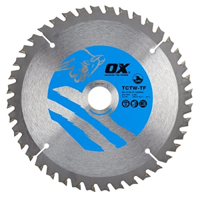 Immagine di ox tctw tf 1602040 40 denti taglio del legno ATB Thin Kerf, lama per sega circolare, 0 V, argento/blu, 160/20 mm
