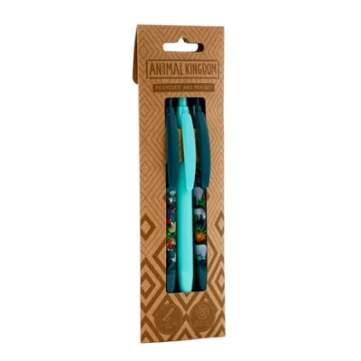 Immagine di Puckator Set di 3 Penne in Plastica Riciclata RABS Animal Kingdom