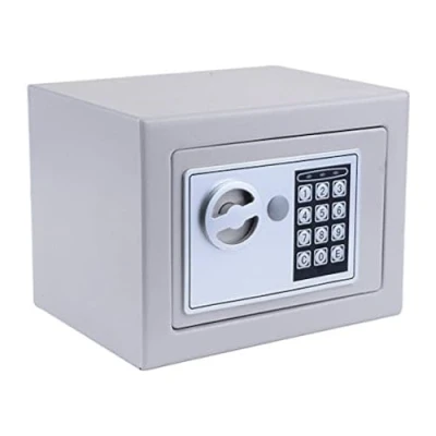 Immagine di Meykey Cassaforte elettronica,230 x 170 mm,Cassaforte a mobile,Cassaforte piccola,Grigio