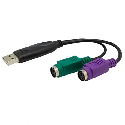 Immagine di Bolwins E28S USB a 2X PS/2 Adattatore Convertitore per tastiera e mouse PS2 Cavo interfaccia