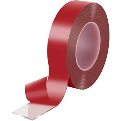 Immagine di POPPSTAR nastro biadesivo trasparente in acrilico (5 m x 38 mm 2 mm) rimovibile e riutilizzabile