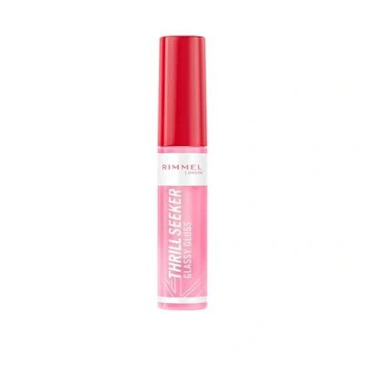 Immagine di Rimmel Thrill Seeker Glassy Gloss, Pink Candy, Idratante, Labbra dall’aspetto sano, Applicatore obliquo, Applicazione omogenea, Formula vegana, 10 ml