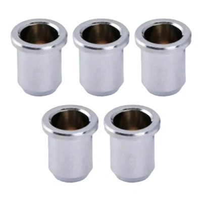 Immagine di Musiclily Pro 14mm Boccole Passacorde in Ottone String Ferrules a Tazza per Ponte da Basso Elettrico Jazz Bass/Precision Bass, Cromato (Set di 5)