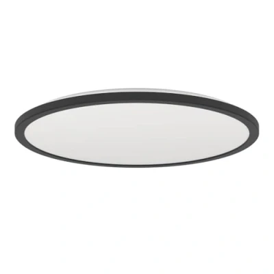 Immagine di Eglo connect.z Rovito Z Plafoniera LED per bagno, Smart Home, uso con ZigBee, app e controllo vocale Alexa, luce bianca calda fredda, RGB, dimmerabile, nera, IP44, diametro 50 cm