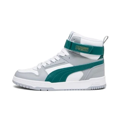 Immagine di PUMA Rbd Game Jr, Sneaker, White Malachite Cool Mid Gray Gold, 38.5 EU