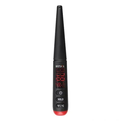 Immagine di Taylor Pro Sonda Digitale per Termometro da Cucina in Acciaio Inossidabile e Plastica, con Display LED, Adatta Carne, Pesce Marmellata, Nero, 24.5 cm