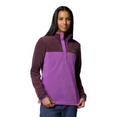 Immagine di Columbia Benton SPRINGS 1/2 SNAP Felpa in pile, Donna, Taglia: Small, Razzle/moonvista