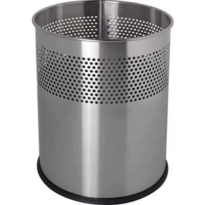 Immagine di Helit h2515700, in acciaio INOX, con cestino per carta, 18 l, colore: argento