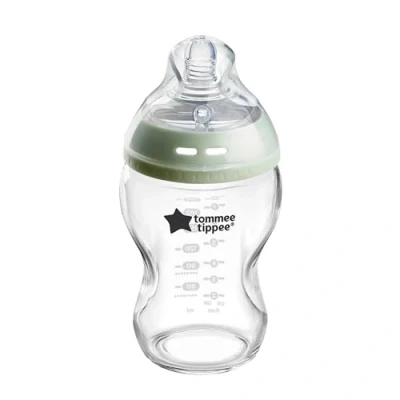 Immagine di Tommee Tippee Biberon in vetro anti colica Natural Start 250 ml, con tettarella simile al seno materno, valvola colica, autosterilizzante, 1 pezzo