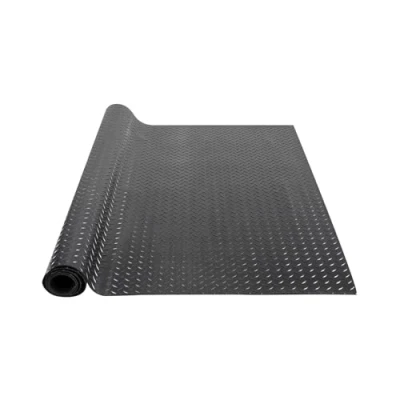 Immagine di VEVOR Tappeto in Gomma 2465 x 1236 mm Tappetino Rivestimento Pavimento SBR, Borchiato Spessore 3 Diamantato a Strappo, Antiscivolo per Garage, Magazzini, Palestra