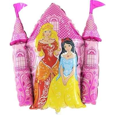 Immagine di Ballonim® Palloncino a forma di castello/castello, circa 85 cm, in pellicola, decorazione per feste compleanno