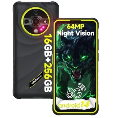 Immagine di Ulefone Armor X31 Pro 5G Rugged Smartphone 2024, 16GB+256GB 2TB Telefono Indistruttibile, Android 14 Phone, 10600mAh, 64MP+25MP Visione Notturna, 120Hz 6.56&quot; FHD+, Fingerprint/Face ID/NFC Nero
