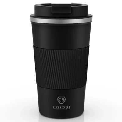 Immagine di CS COSDDI Tazza Termica,Tazza da viaggio per Caffe,Beuta vuoto in acciaio inossidabile,Tazza termica con coperchio a prova di perdite Adatta Caffe Te e Altre Bevande