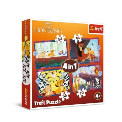 Immagine di Trefl The Lion King, Il Coraggioso Re Leone 4in1, 4 Puzzle, da 35 a 70 Pezzi Diversi Gradi di Difficoltà, per Bambini dai anni, Multicolore, 34653