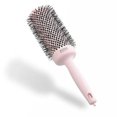 Immagine di Olivia Garden Expert Blowout Speed Rosa pastello 55 Spazzola rotonda in ceramica con corpo extra lungo per messe piega 25% più veloci