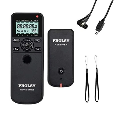 Immagine di PHOLSY Timer Wireless Telecomando Fotocamera Scatto Remoto con HDR e Intervallometro per Nikon Z8 Z9 Z5 Z7 Z6 II D750 D780 D7500 D7200 D5600 D5500 P7700 P7800 P950 D6 D800 D850 D700 D500