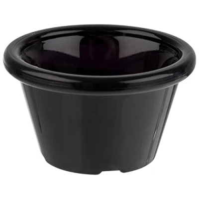 Immagine di APS 40762 Set di 12 ciotole in plastica, diametro 6 cm, altezza 3,5 colore: Nero