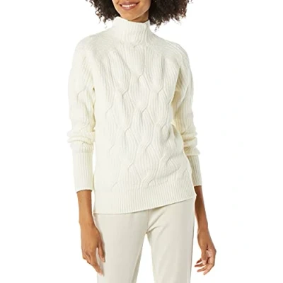 Immagine di Amazon Essentials Maglione a Coste con Scollo Imbuto Morbido al Tatto Donna, Avorio, L