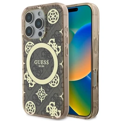 Immagine di CG MOBILE Guess GUHMP16XH4PYEEW Cover per iPhone 16 Pro Max 6.9&quot;, colore: Marrone
