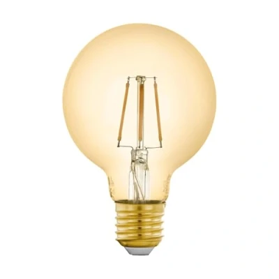 Immagine di EGLO connect.z Smart Home lampadina Led E27, G80, ZigBee, app e controllo vocale, dimmerabile, bianco caldo, 500 lumen, 5 W, vintage ambra