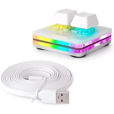 Immagine di Ecarke Tastiera OSU da gioco 2 tasti, Mini USB a tasti meccanica per PC Macro di programmazione con software HID standard.